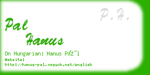 pal hanus business card